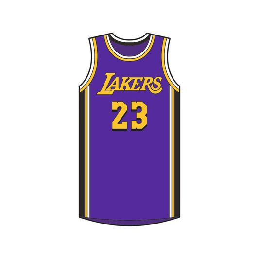 #23 Lebron Lakers Purple Jersey